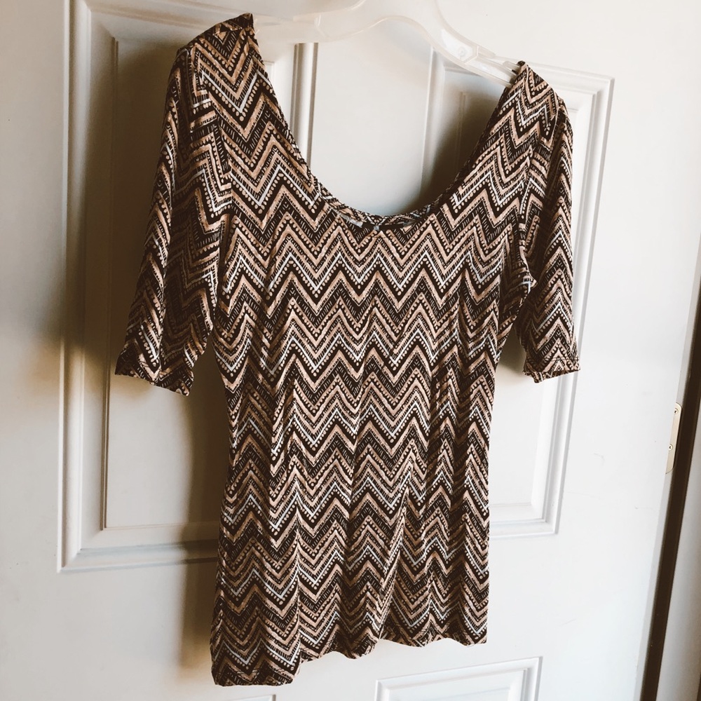 Ultra Flirt Patterned Quarter Sleeve Blouse